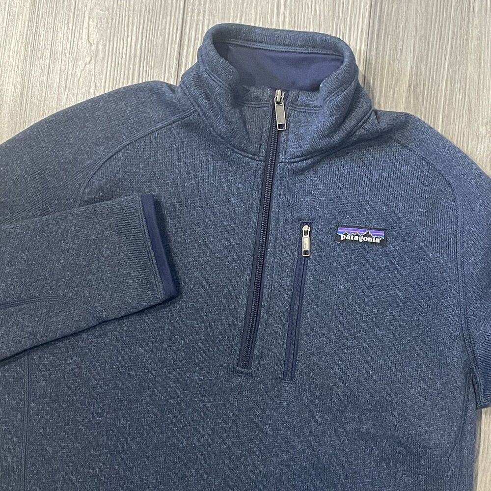 Patagonia Better Sweater Men's S Quarter 1/4 Zip Blue Pullover Outdoor Fleece